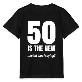50th birthday - Stanley/Stella MINI CREATOR Kids’ T-Shirt - black - Front - Mikhail (115cm)