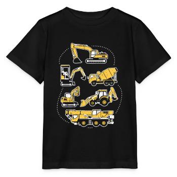 Baustellen Fahrzeuge Bagger Geschenk Kinder - Stanley/Stella Kinder T-Shirt MINI CREATOR  - Schwarz - Vorne - Mikhail (115cm)