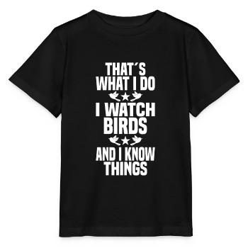 Bird Watching Birds Observers - Stanley/Stella MINI CREATOR Kids’ T-Shirt - black - Front - Mikhail (115cm)