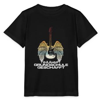 BÄÄHM GRUNDSCHULE GESCHAFFT Schulabschluss Gitarre - Stanley/Stella Kinder T-Shirt MINI CREATOR  - Schwarz - Vorne - Mikhail (115cm)
