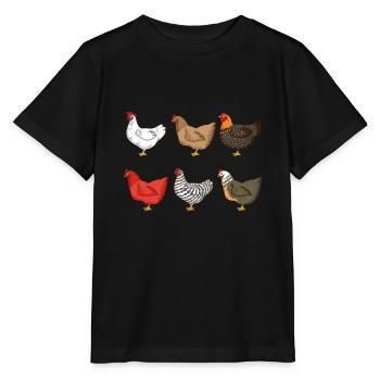 Hühnerzüchter Bauernhof Geflügel Huhn Hühner - Stanley/Stella Kinder T-Shirt MINI CREATOR  - Schwarz - Vorne - Mikhail (115cm)