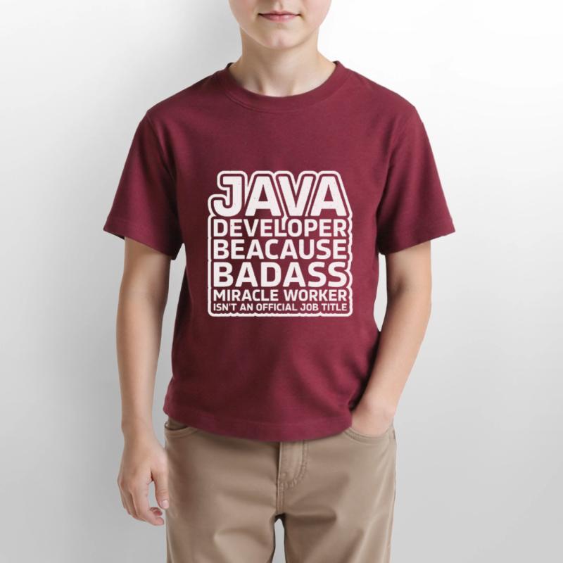 Java Developer Badass Stanley/Stella Kinder T-Shirt MINI CREATOR 