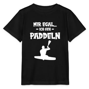 Mir egal paddeln - Stanley/Stella Kinder T-Shirt MINI CREATOR  - Schwarz - Vorne - Mikhail (115cm)