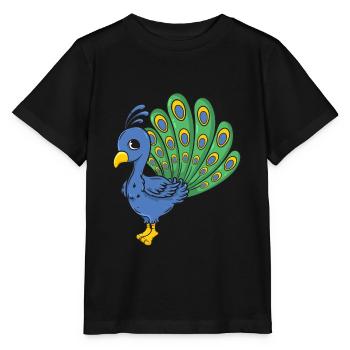 peacock - Stanley/Stella MINI CREATOR Kids’ T-Shirt - black - Front - Mikhail (115cm)