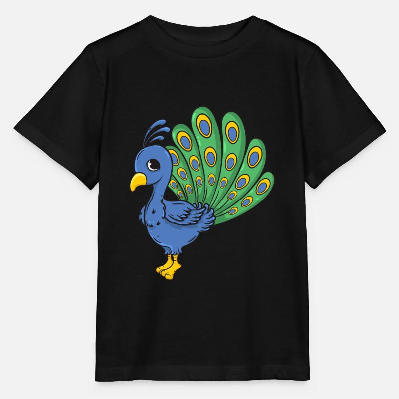 Pfau - Stanley/Stella Kinder T-Shirt MINI CREATOR  - Schwarz