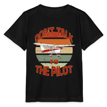Rétro pilote pilote pilotes - T-shirt bio MINI CREATOR Stanley/Stella Enfant - noir - Devant - Mikhail (115cm)