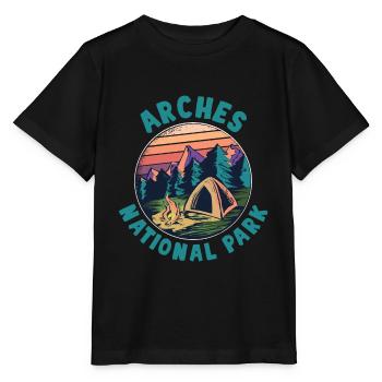 USA Amerika Nationalpark - Stanley/Stella Kinder T-Shirt MINI CREATOR  - Schwarz - Vorne - Mikhail (115cm)