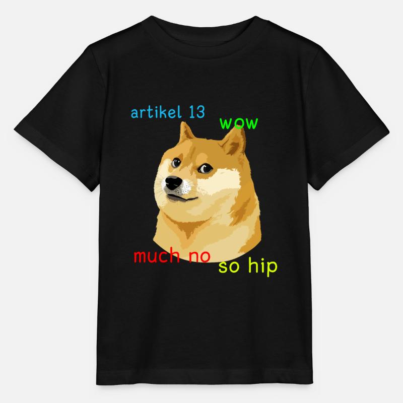 Article 13 Doge Meme #saveyourinternet Eu Shirt - Stanley/Stella MINI CREATOR Kids’ T-Shirt - black