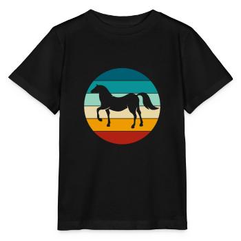 Chevaux Chevaux Chevaux Cheval Cheval Vintage Pony Cadeau - T-shirt bio MINI CREATOR Stanley/Stella Enfant - noir - Devant - Mikhail (115cm)