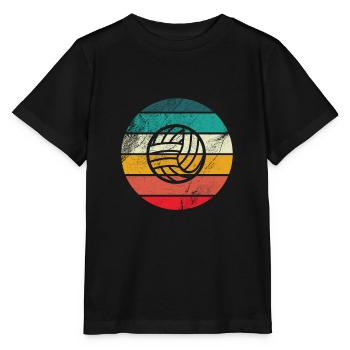 Beach Volleyball Volleyballer - Retro Volleyball - Stanley/Stella Kinder T-Shirt MINI CREATOR  - Schwarz - Vorne - Mikhail (115cm)