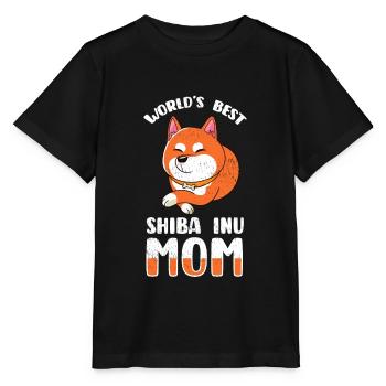 Shiba Inu Dog World's Best Shiba Inu Mom - Stanley/Stella MINI CREATOR Kids’ T-Shirt - black - Front - Mikhail (115cm)