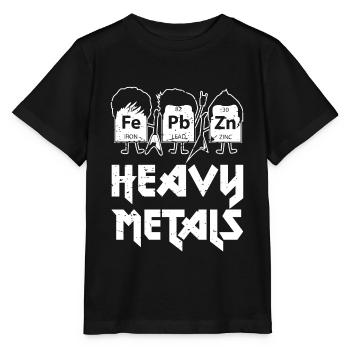 Heavy Metals Chemie Schwermetalle Musik Geek - Stanley/Stella Kinder T-Shirt MINI CREATOR  - Schwarz - Vorne - Mikhail (115cm)