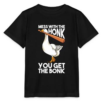 Mess With The Honk You Get The Bonk - T-shirt bio MINI CREATOR Stanley/Stella Enfant - noir - Devant - Mikhail (115cm)