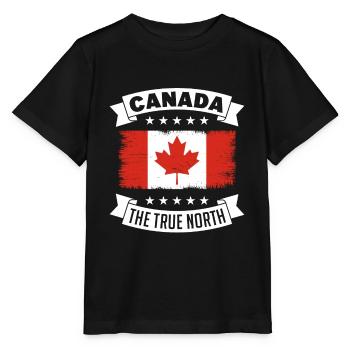 Canada Maple Leaf Le vrai nord Vintage Retro - T-shirt bio MINI CREATOR Stanley/Stella Enfant - noir - Devant - Mikhail (115cm)