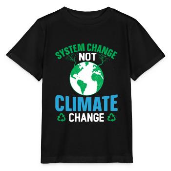 Changement systémique non climatique - Changement climatique - T-shirt bio MINI CREATOR Stanley/Stella Enfant - noir - Devant - Mikhail (115cm)