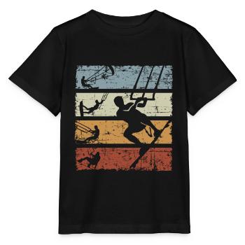 Vintage Kiteboarding - Stanley/Stella Kinder T-Shirt MINI CREATOR  - Schwarz - Vorne - Mikhail (115cm)