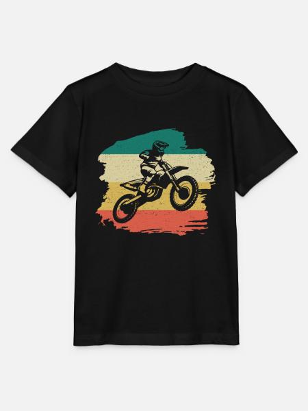 Motorcross Retro Geschenk - Stanley/Stella Kinder T-Shirt MINI CREATOR - Schwarz