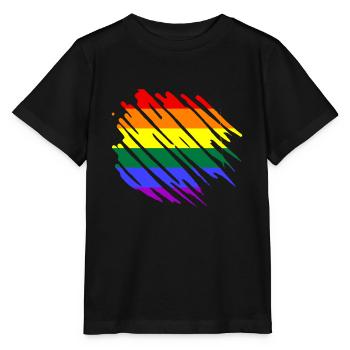 LGBT Regenbogenfahne - Stanley/Stella Kinder T-Shirt MINI CREATOR  - Schwarz - Vorne - Mikhail (115cm)