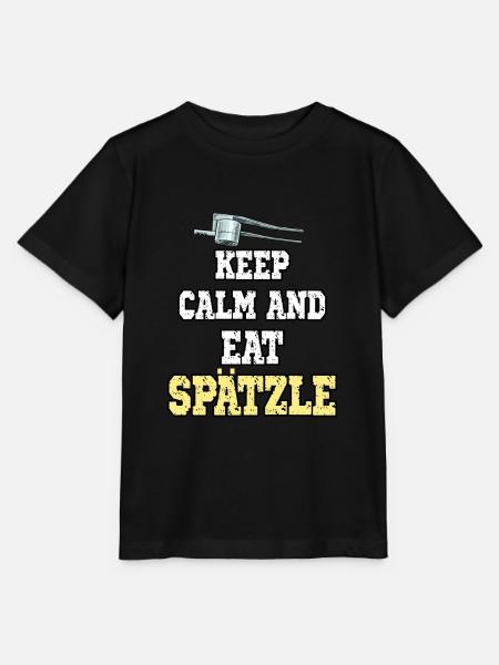 Keep Calm And Eat Spätzle für Schwabe - Stanley/Stella Kinder T-Shirt MINI CREATOR  - Schwarz