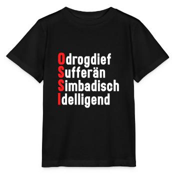 DDR Ostdeutschland witziger lustiger Ossi - Stanley/Stella Kinder T-Shirt MINI CREATOR  - Schwarz - Vorne - Mikhail (115cm)