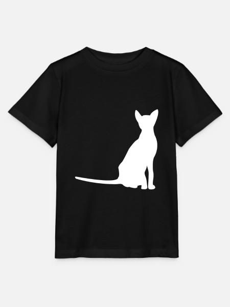 Katze Silhouette Katzen - Stanley/Stella T-shirt MINI CREATOR til børn - sort