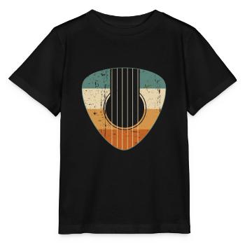 Vintage Guitar Pick Guitarist Acoustic Player - T-shirt bio MINI CREATOR Stanley/Stella Enfant - noir - Devant - Mikhail (115cm)