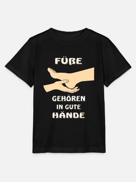 FÜßE GEHÖREN IN GUTE HÄNDE - Stanley/Stella Kinder T-Shirt MINI CREATOR  - Schwarz