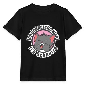 Katze Schnarchen - Stanley/Stella Kinder T-Shirt MINI CREATOR  - Schwarz - Vorne - Mikhail (115cm)