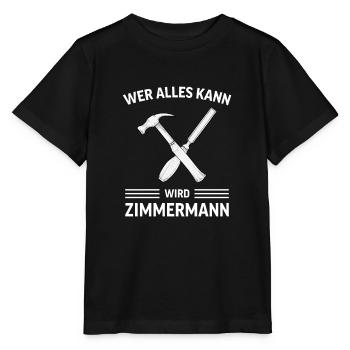 Zimmermann Spruchl I Zunft Wappen Motiv für - Stanley/Stella Kinder T-Shirt MINI CREATOR  - Schwarz - Vorne - Mikhail (115cm)