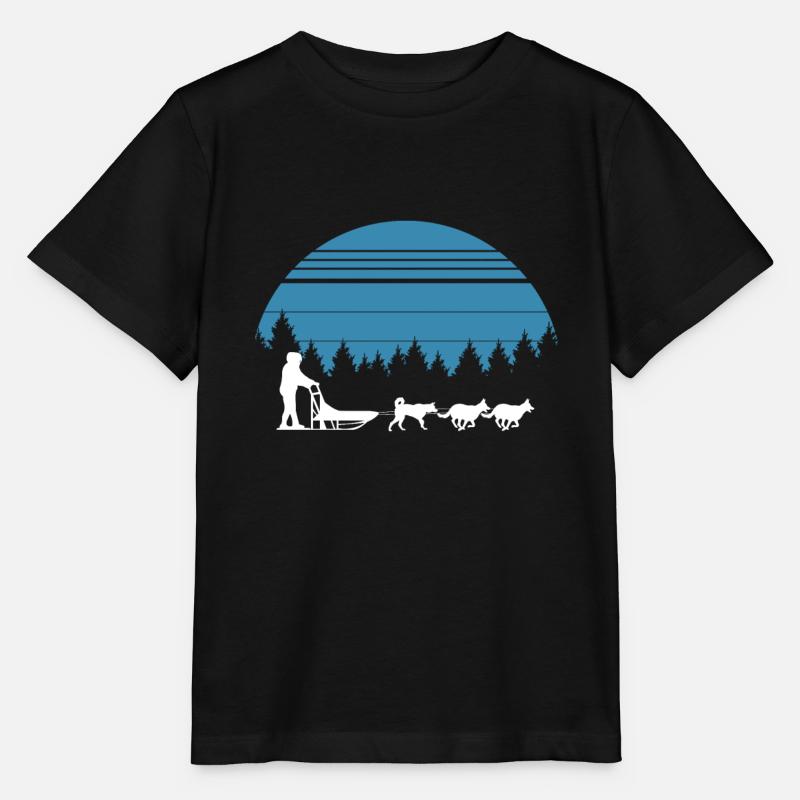 Dogsled course de traîneau à chiens - T-shirt bio MINI CREATOR Stanley/Stella Enfant - noir