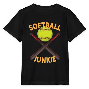 Softball Junkie - Softball Player Softball Coach - T-shirt bio MINI CREATOR Stanley/Stella Enfant - noir - Devant - Mikhail (115cm)