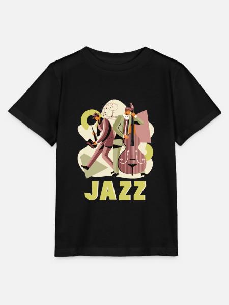 Jazz Musicien Cadeau Sax / Saxophone Contrebasse - T-shirt bio MINI CREATOR Stanley/Stella Enfant - noir