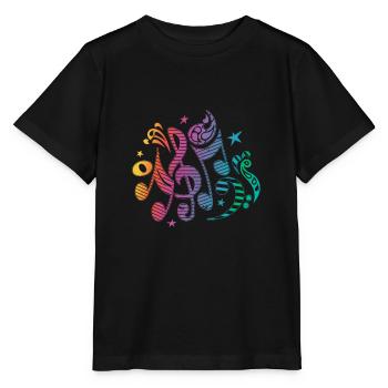 Musical Instrument Notes Musical Notes Music - Stanley/Stella MINI CREATOR Kids’ T-Shirt - black - Front - Mikhail (115cm)