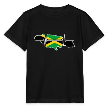 Jamaica Herzschlag Flagge Vintage Jamaica - Stanley/Stella Kinder T-Shirt MINI CREATOR  - Schwarz - Vorne - Mikhail (115cm)