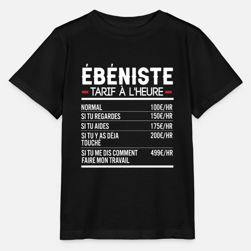 Ébeniste Idée Cadeau Humour - T-shirt bio MINI CREATOR Stanley/Stella Enfant - noir