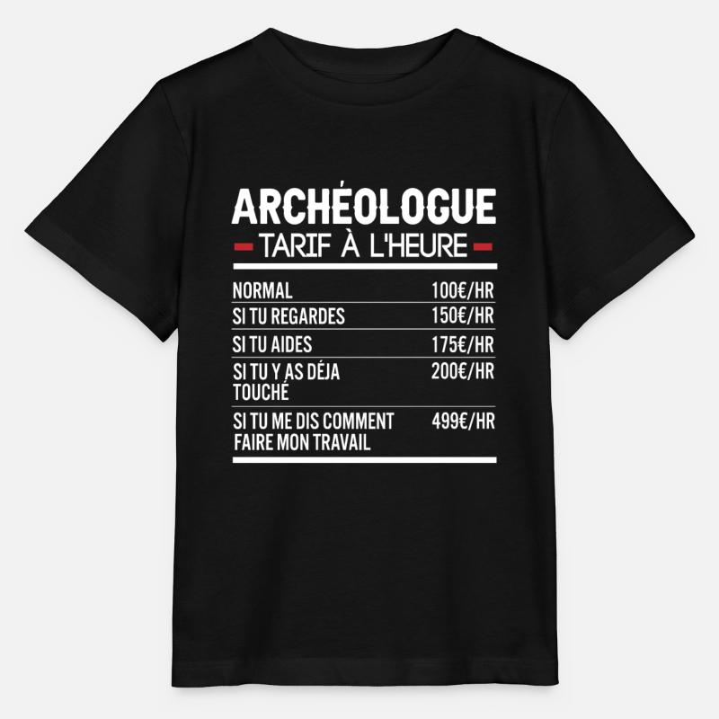 Archéologue Idée Cadeau Humour - T-shirt bio MINI CREATOR Stanley/Stella Enfant - noir