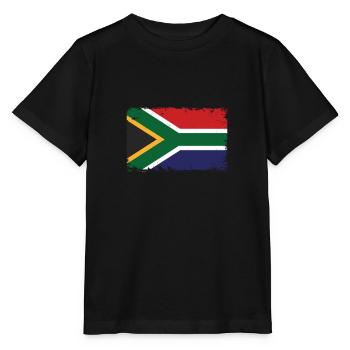 Süd Afrika Herzschlag Flagge Vintage Süd Afrika - Stanley/Stella Kinder T-Shirt MINI CREATOR  - Schwarz - Vorne - Mikhail (115cm)