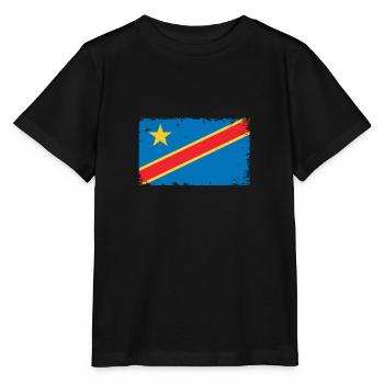 Kongo Herzschlag Flagge Vintage Kongo - Stanley/Stella Kinder T-Shirt MINI CREATOR  - Schwarz - Vorne - Mikhail (115cm)