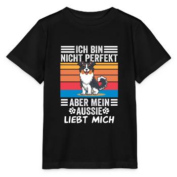 Hund Aussie Züchter Aussie Australian Shepherd - Stanley/Stella Kinder T-Shirt MINI CREATOR  - Schwarz - Vorne - Mikhail (115cm)