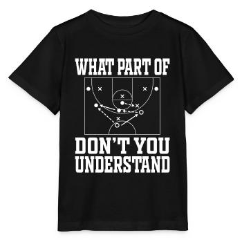 Basketball Coach Tactics Streetball Gift - Stanley/Stella MINI CREATOR Kids’ T-Shirt - black - Front - Mikhail (115cm)