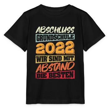 Abschluss Grundschule 2022 mit Abstand die Besten - Stanley/Stella Kinder T-Shirt MINI CREATOR  - Schwarz - Vorne - Mikhail (115cm)