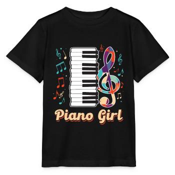 Piano Piano Piano Touches de piano Piano - T-shirt bio MINI CREATOR Stanley/Stella Enfant - noir - Devant - Mikhail (115cm)