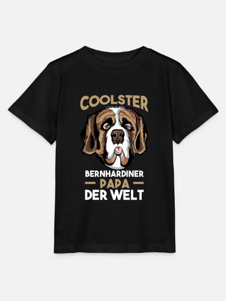 Bernhardiner Bernhardiner Papa - Stanley/Stella Kinder T-Shirt MINI CREATOR  - Schwarz