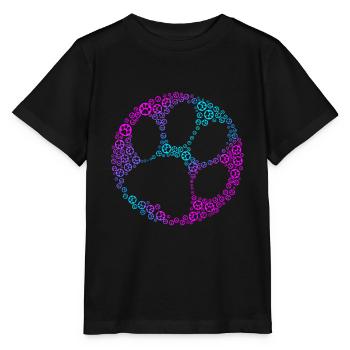 Paw print With many paw prints - Stanley/Stella MINI CREATOR Kids’ T-Shirt - black - Front - Mikhail (115cm)