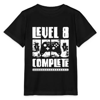 8 Years Birthday Shirt Young Gamers Level 8 - Stanley/Stella MINI CREATOR Kids’ T-Shirt - black - Front - Mikhail (115cm)