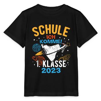 Schule Ich Komme - 1.Klasse 2022 Geschnek Einschul - Stanley/Stella Kinder T-Shirt MINI CREATOR  - Schwarz - Vorne - Mikhail (115cm)
