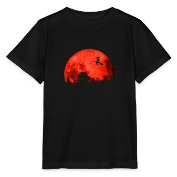 Blutmond Hexe auf Besen - Halloween - Stanley/Stella Kinder T-Shirt MINI CREATOR  - Schwarz - Vorne - Mikhail (115cm)