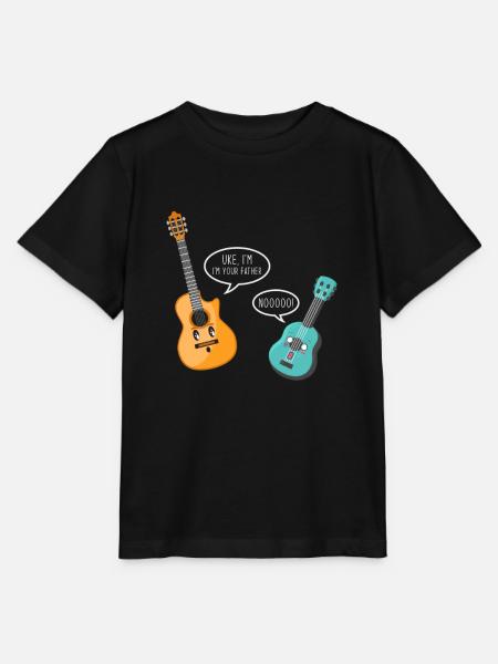 Gitarre Ukulele Vater - Stanley/Stella Kinder T-Shirt MINI CREATOR - Schwarz
