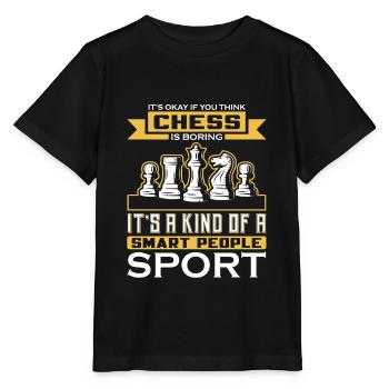 CE N’EST PAS GRAVE SI VOUS PENSEZ QUE LES ÉCHECS SONT ENNUYEUX - T-shirt bio MINI CREATOR Stanley/Stella Enfant - noir - Devant - Mikhail (115cm)