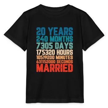 20 ans mariage mariage mariage dire cadeau - T-shirt bio MINI CREATOR Stanley/Stella Enfant - noir - Devant - Mikhail (115cm)